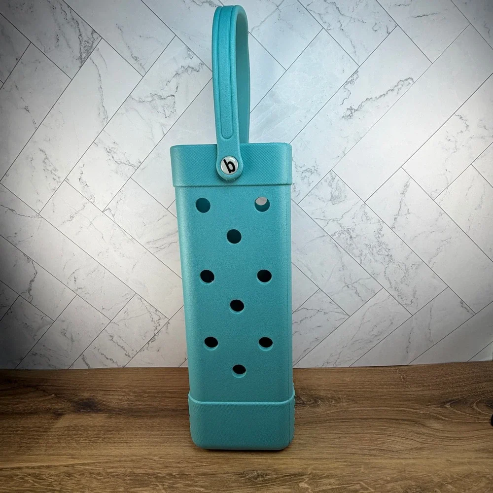 Bogg Bag BYO Wine Water Tote Bag Turquoise Blue EVA Waterproof Excellent